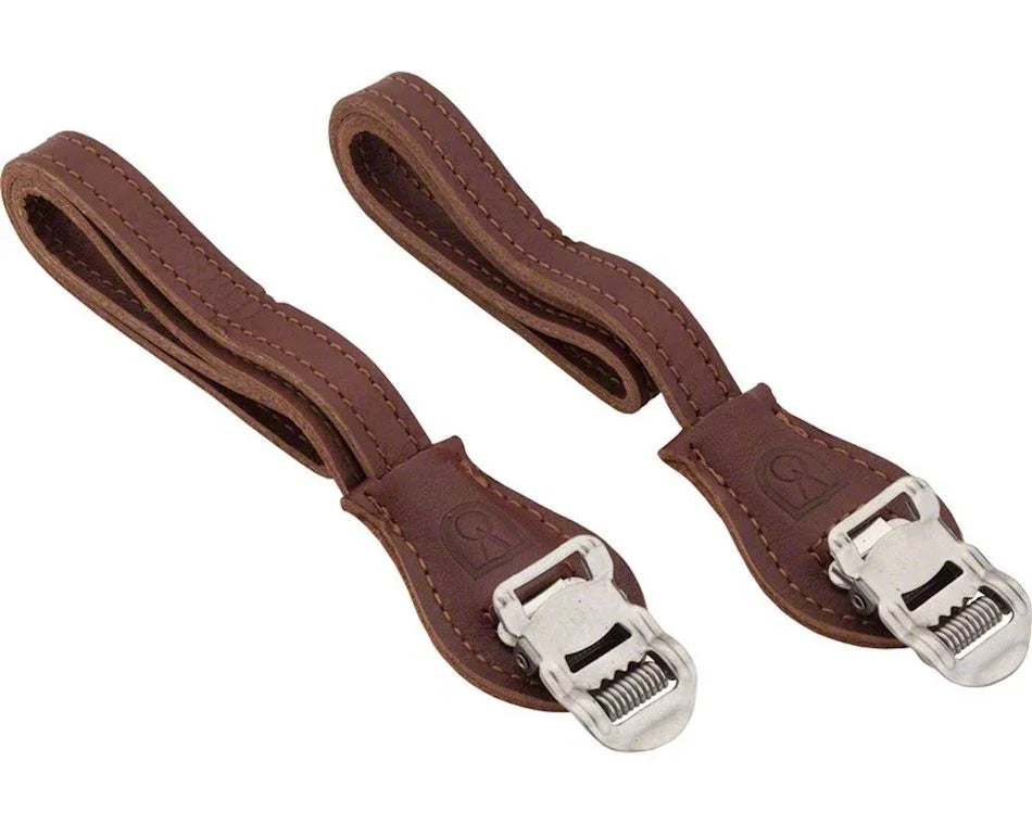 Velo Orange Laminated Leather Toe Straps - Simple Bike Store